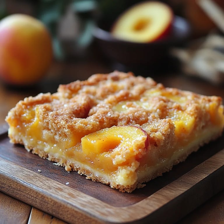 Barras Crujientes de Duraznos y Crema: Una Increíble Receta Última