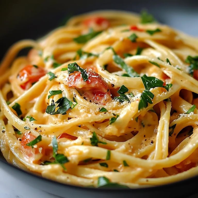 Cremige Pasta mit getrockneten Tomaten