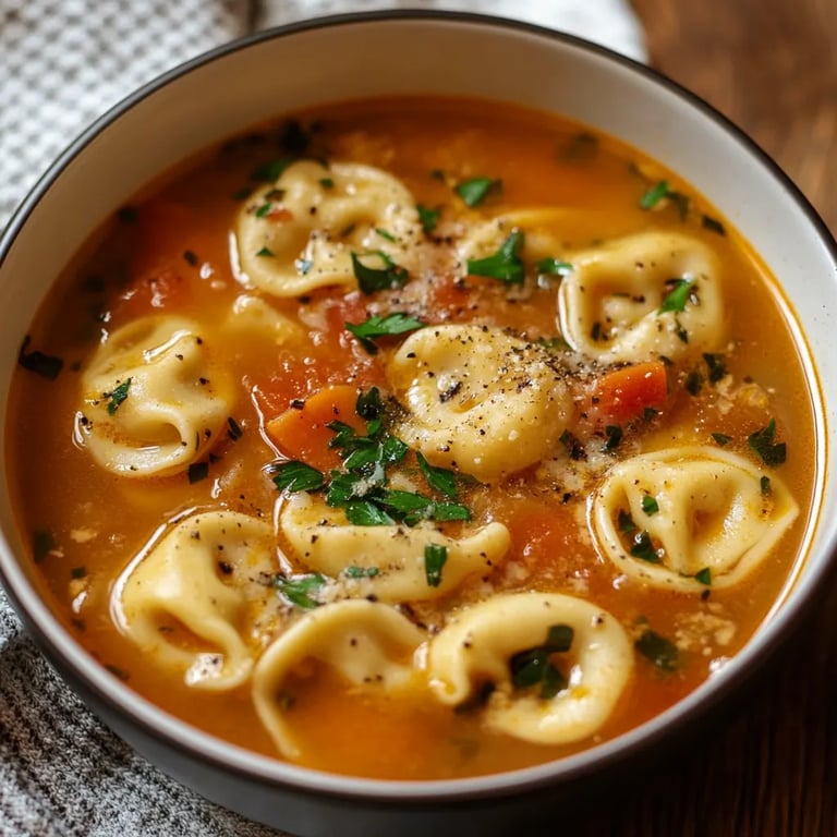 Easy Crockpot Tortellini Soup Recipe