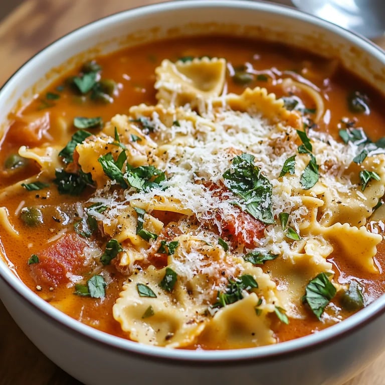 One Pot Vegetarian Lasagna Soup