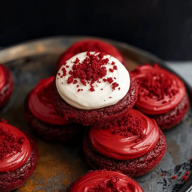 Crumbl Red Velvet Cupcake Cookies