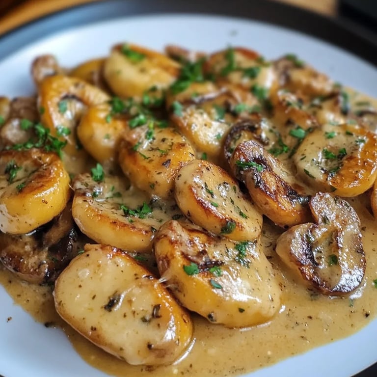 Cremige Gnocchi-Pilz-Pfanne