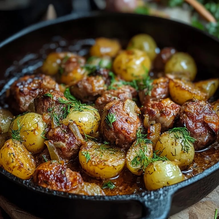 Rosenkohl Auflauf mit Kartoffel und Hackfleisch