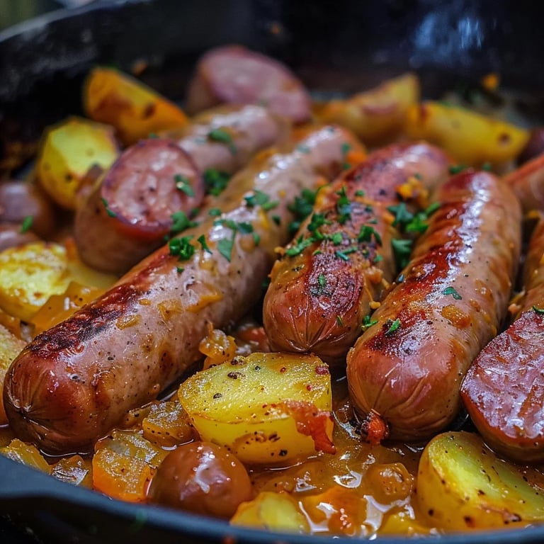 Würziger Kartoffel-Wurst-Eintopf