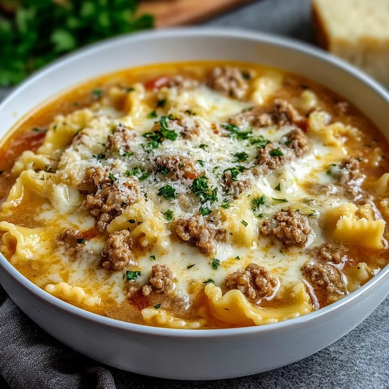 Alfredo Lasagna Soup