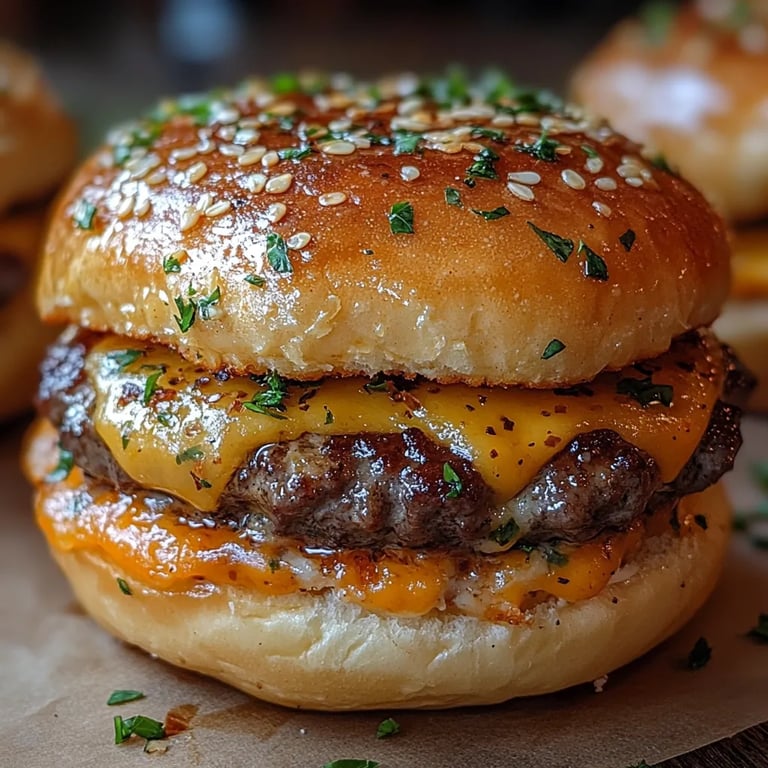 Bombes de Cheeseburger à l’Ail et au Parmesan : Une Recette Incroyable Ultime à Découvrir !