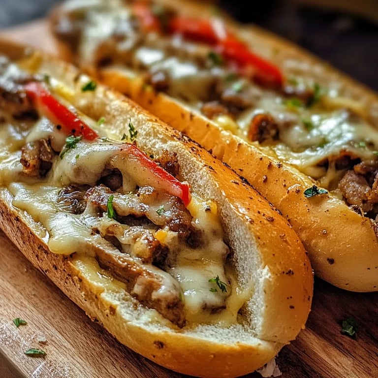 Hähnchen Cheesesteaks