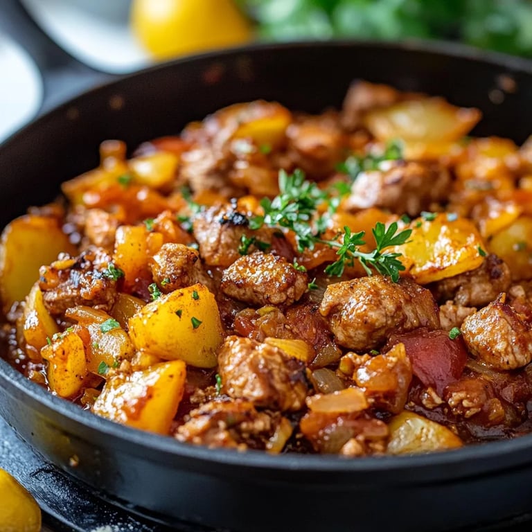 Paprika-Reis-Pfanne mit Hackfleisch