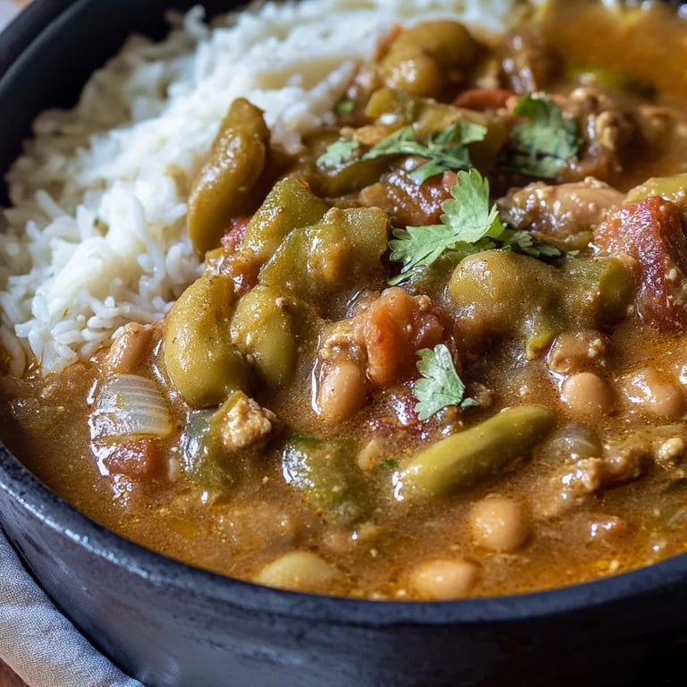 Crockpot Speckled Butter Beans and Okra Stew