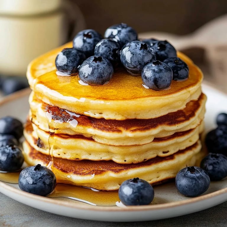 Blaubeer Pancakes mit Buttermilch