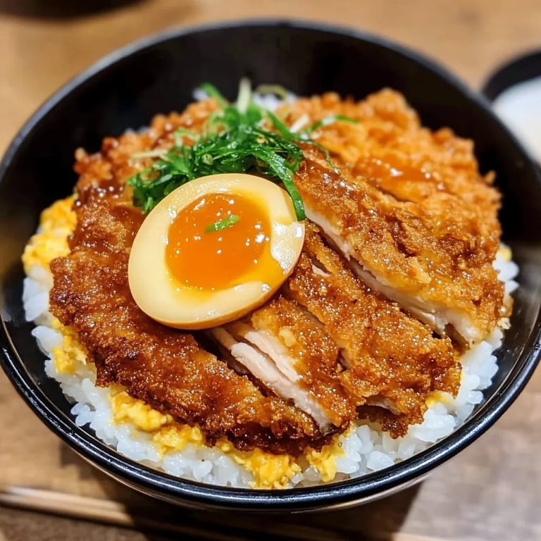 Katsudon Pork Cutlet and Egg Rice Bowl