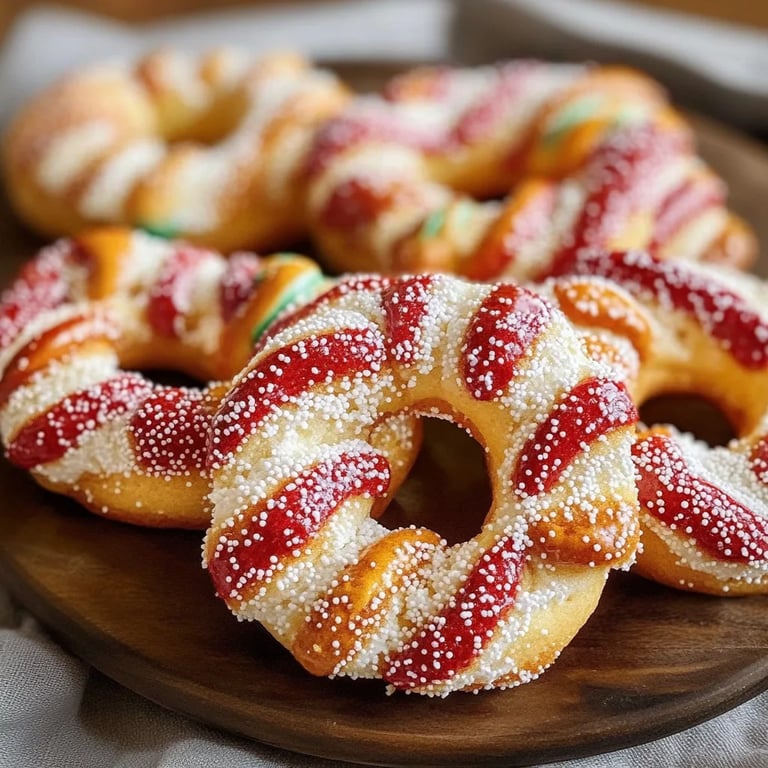 Festliche Zuckerstangen Kekse