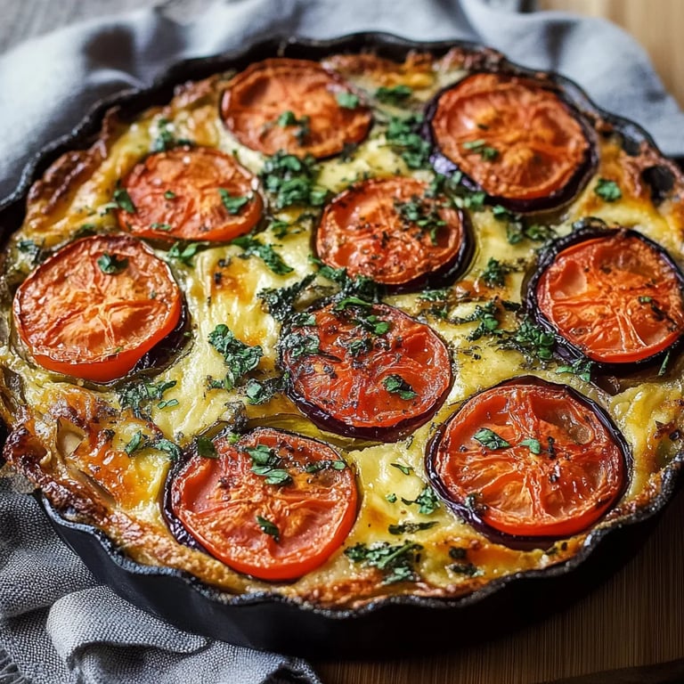 Easy Summer Tomato and Eggplant Pie