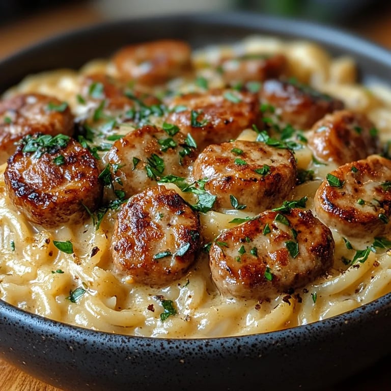 Cremiger Hähnchenwurst-Orzo: Ein Unglaubliches Ultimatives Rezept für 4 Personen