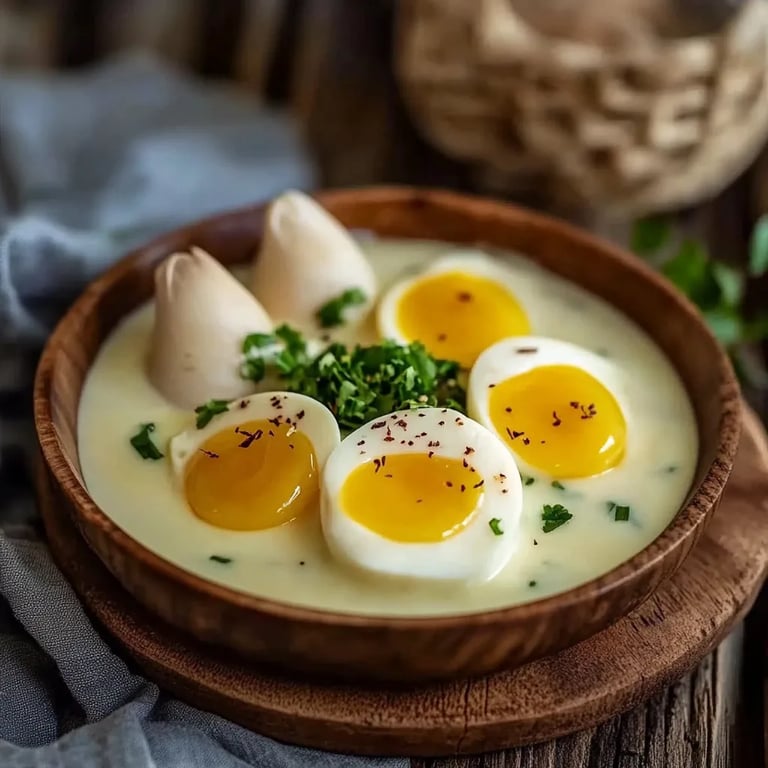 Senfeier ▷ Eier in Senfsoße