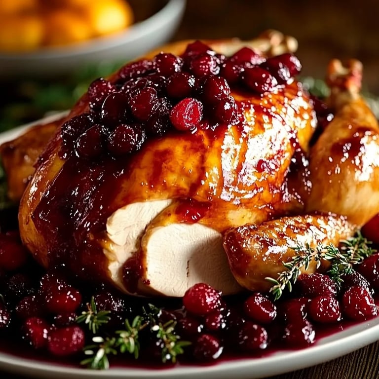 Perfekte Cranberry-Orangen-Glasierte Truthahnbrust für die Feiertage