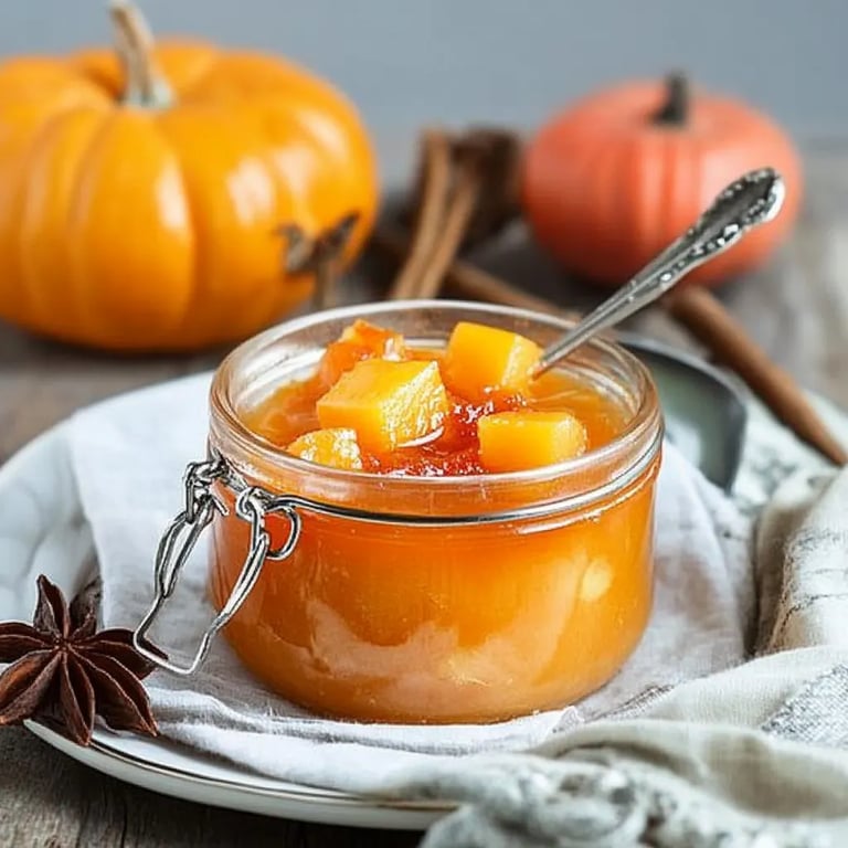 Winterliche Kürbis-Apfel-Marmelade mit Orangensaft