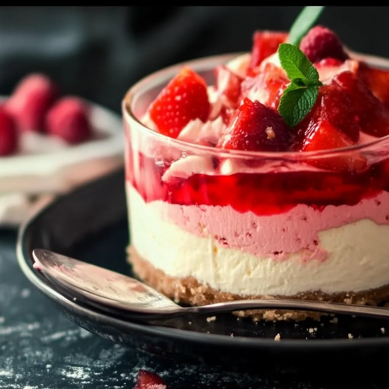 Erdbeer Cheesecake im Glas