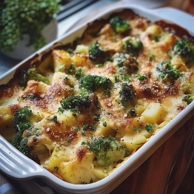 Kartoffel-Brokkoli-Rosenkohl Auflauf