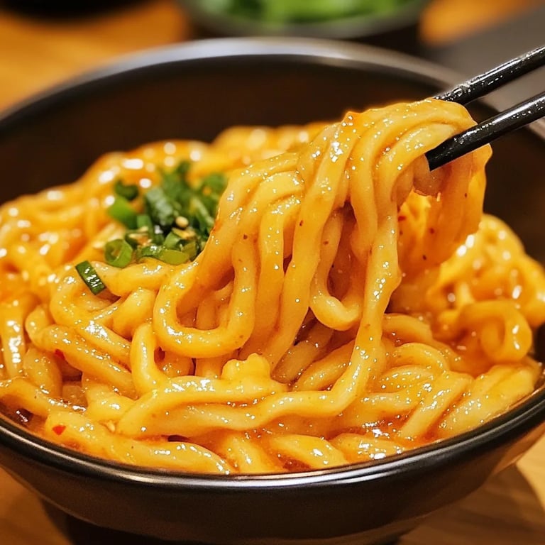 Creamy Gochujang Udon Noodles