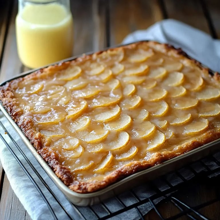 Gedeckter Apfelkuchen vom großen Ofenzauberer