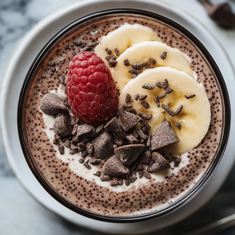 High Protein Chocolate Chia Seed Pudding