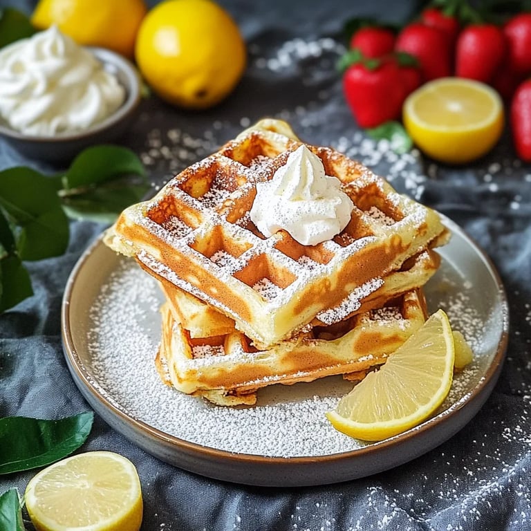 Zitronen-Quark-Waffeln