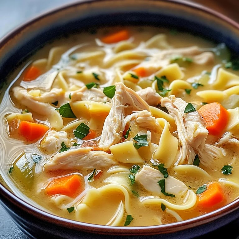 Easy Creamy Chicken Noodle Soup