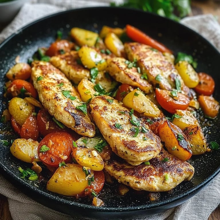 Leckere Low Carb Hähnchenpfanne mit Gemüse