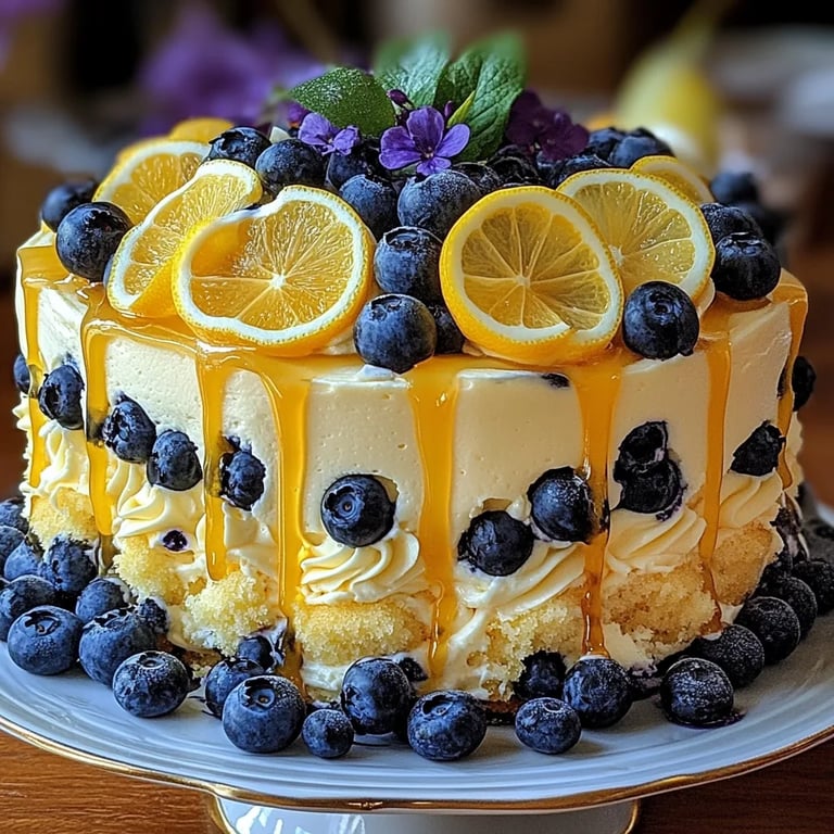 Lemon Dazzling Blueberry Cream Cake: An Incredible Ultimate Recipe