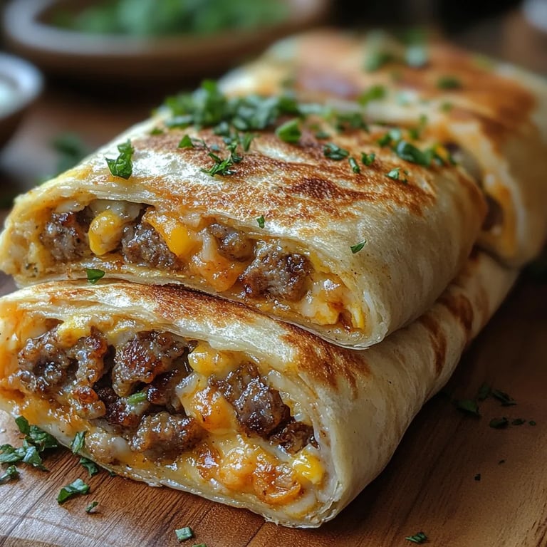 Wurst-Ei-und-Käse-Frühstücks-Roll-Ups: Ein Unglaubliches Ultimatives Rezept für 4 Personen