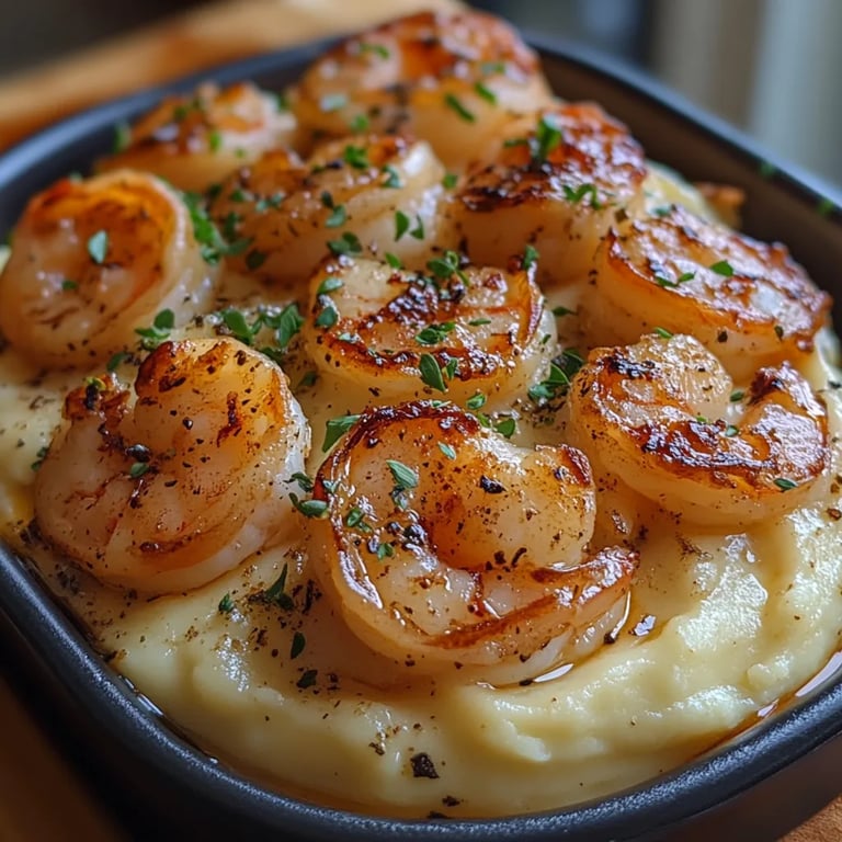 Cremige Knoblauchgarnelen über Kartoffelpüree: Ein Unglaubliches Ultimatives Rezept