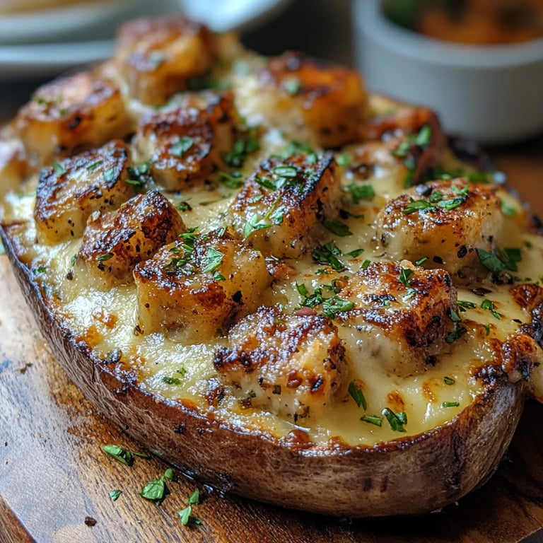 Pomme de Terre au Four Garnie avec Morceaux de Steak : Une Recette Incroyable Ultime