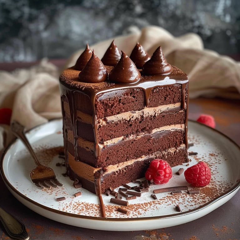 Pastel desnudo de chocolate fondant