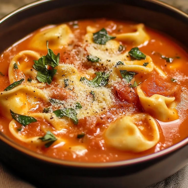 Easy Tomato Tortellini Soup