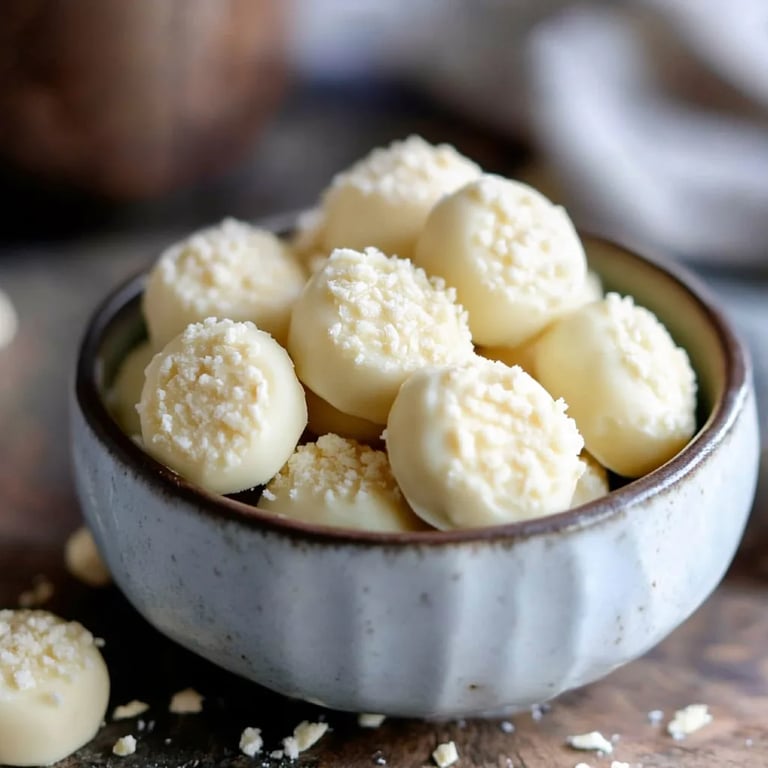 Weiße Schokoladenküsse