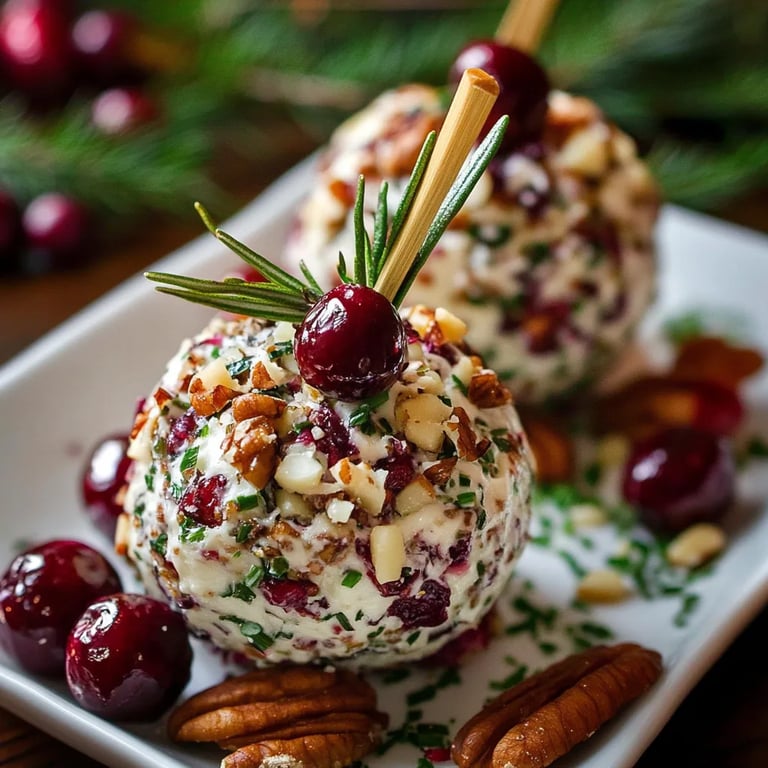 Festive Cranberry Pecan Cheese Ball