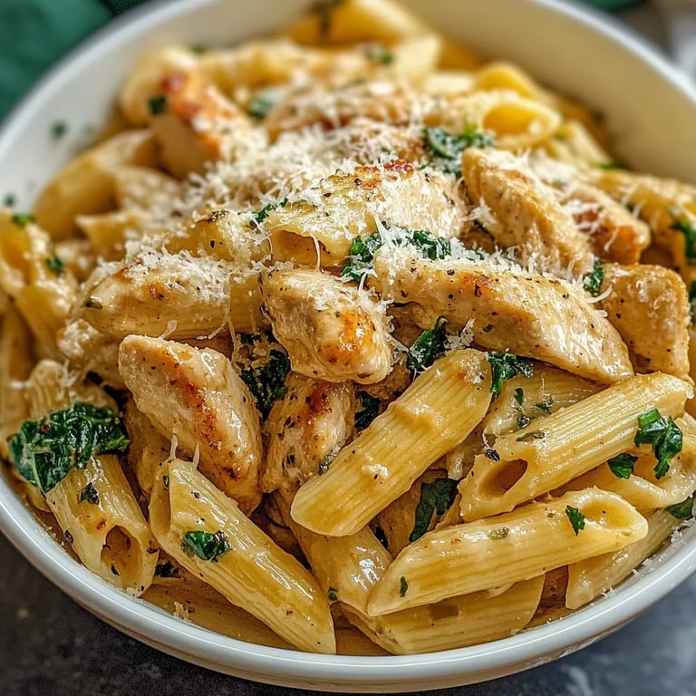 Easy Garlic Parmesan Chicken Pasta
