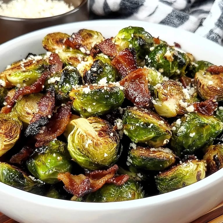 Parmesan-Röstrosenkohl mit Speck