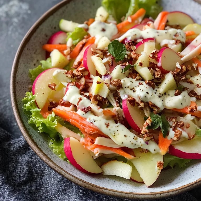 Chinakohl-Apfel-Salat mit veganem Joghurtdressing