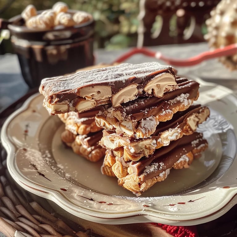 Mürbe Nougat Stangen