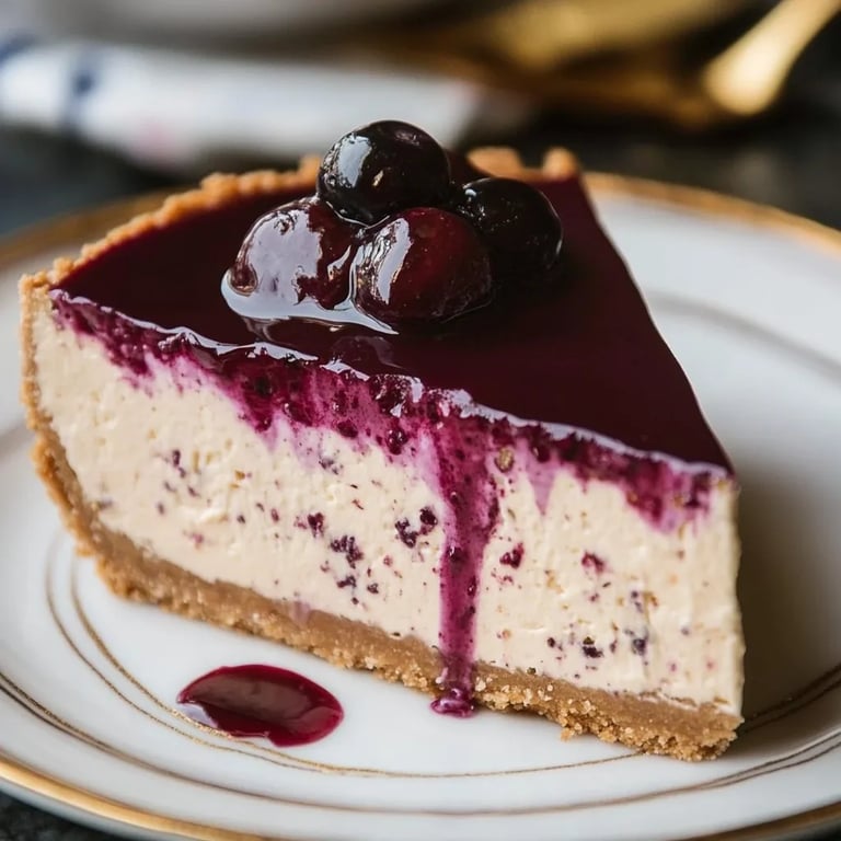 Mulberry & Earl Grey Cheesecake