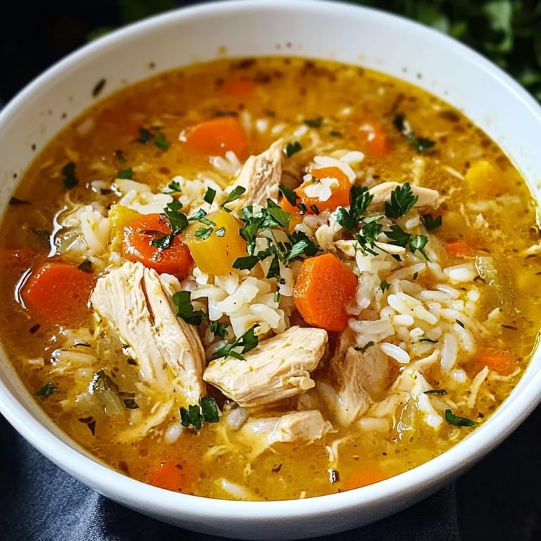 Cozy Chicken Rice Soup