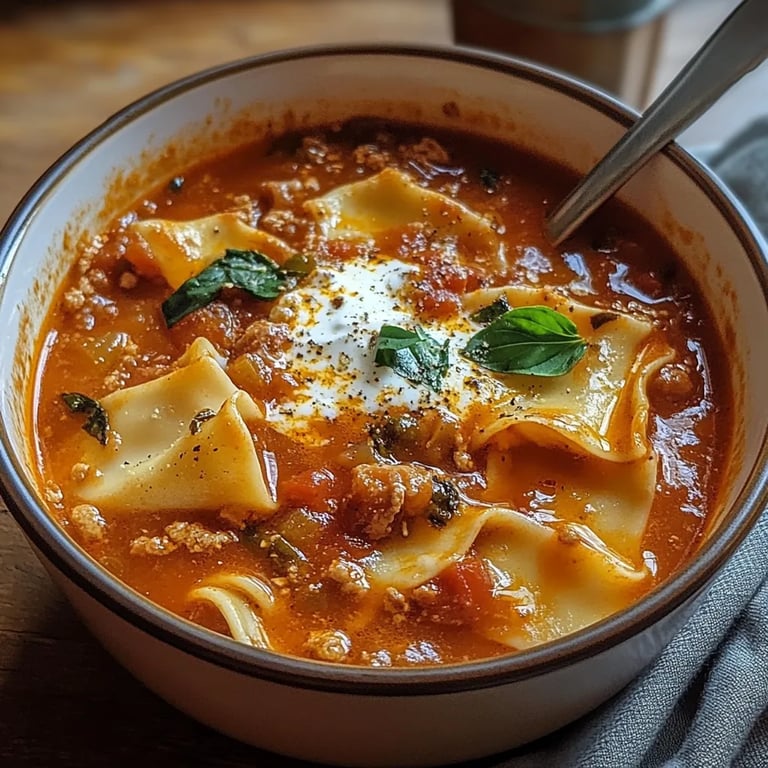 Spicy Lasagna Soup