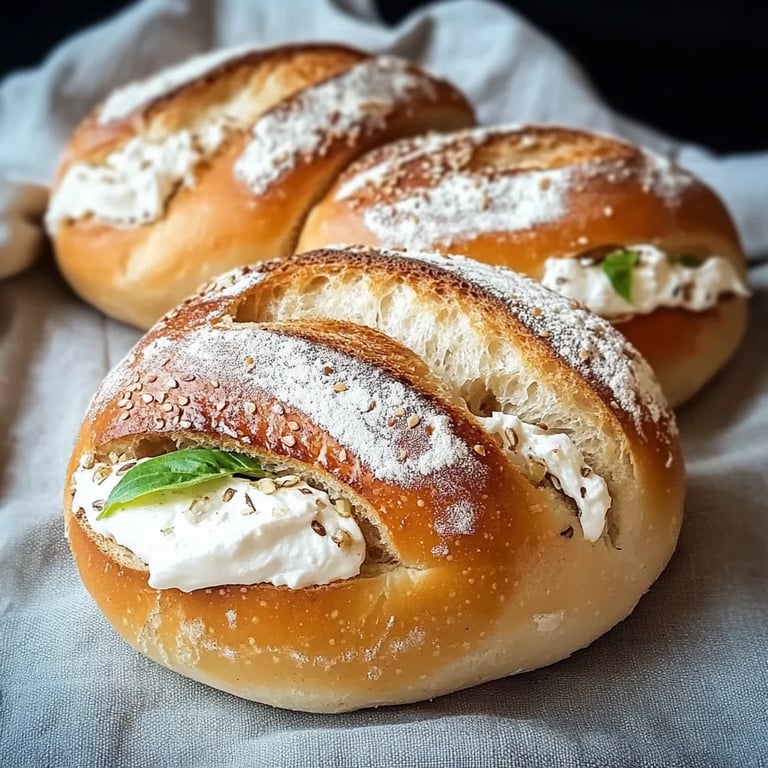 Heißer Schafskäse im Fladenbrot
