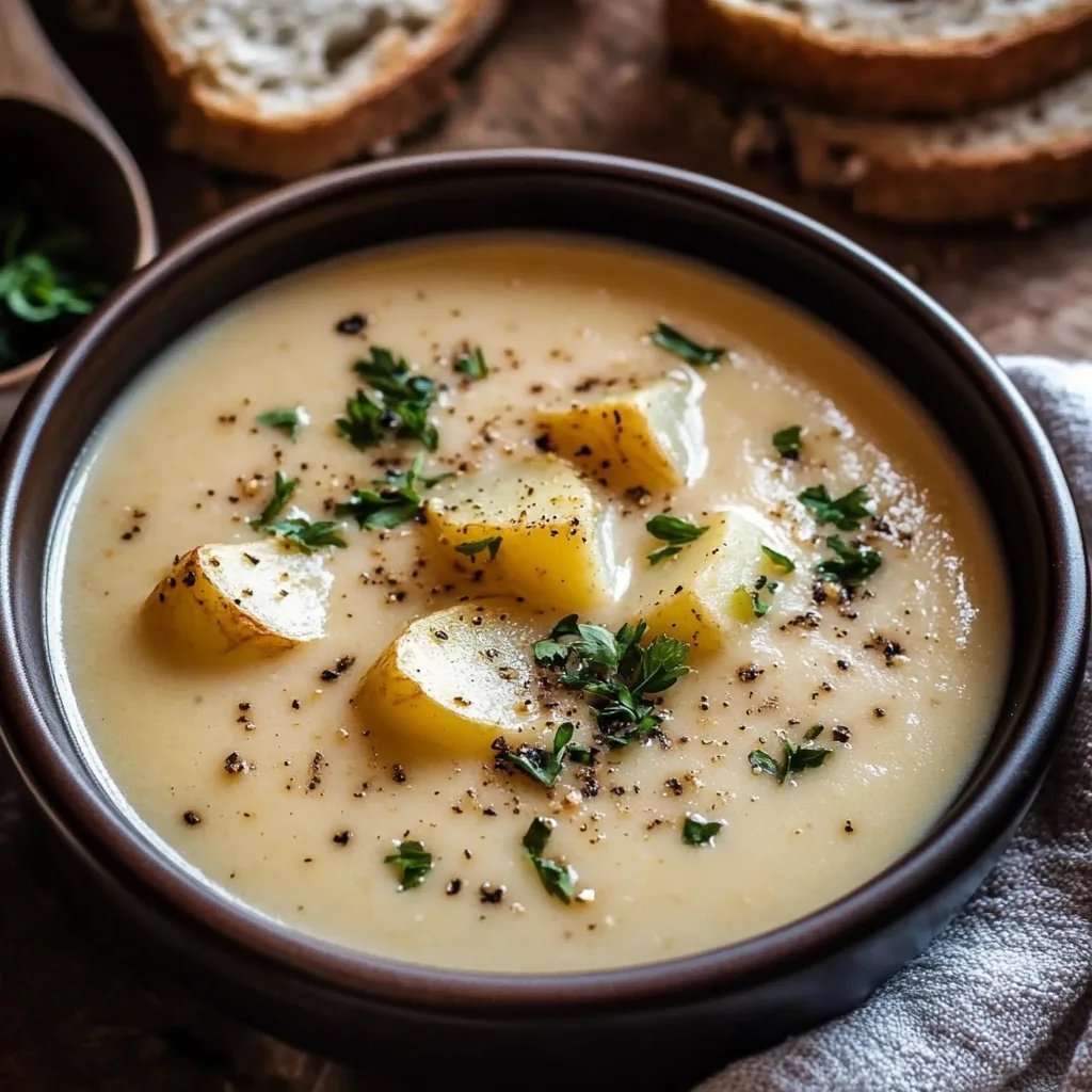 Cheddar Garlic Herb Potato Soup