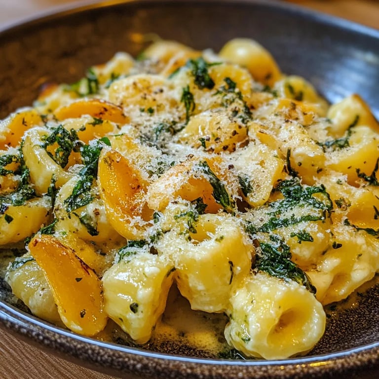 Cremiger Kürbis-Gnocchi-Auflauf