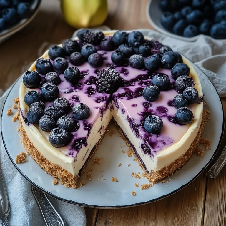 No Bake Blueberry Pie