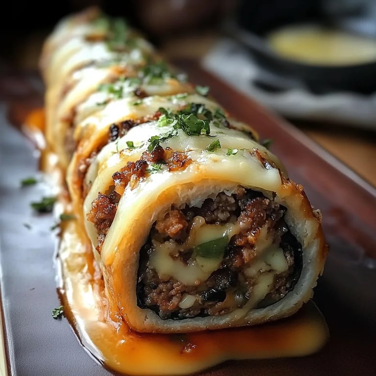 Hackfleisch-Käse-Rolle