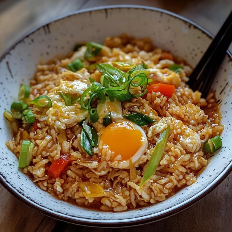 Gebratener Reis mit Ei und Gemüse - einfach & lecker!